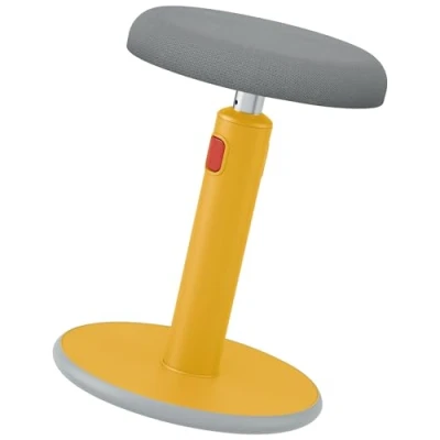Imagen de Leitz Taburete Ergonómico para Trabajar de Pie, Altura Ajustable 46 cm a 79 cm, Silla Giratoria Redonda Oficina, Gama Ergo Cosy, Amarillo Cálido, 65180019