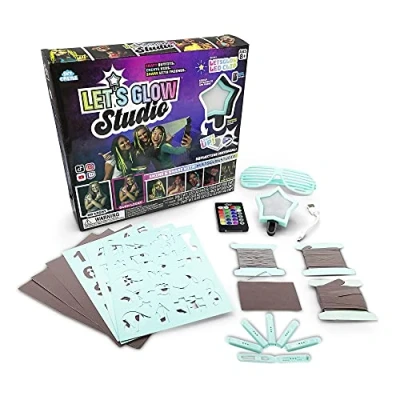 Imagen de LETS GLOW STUDIO Accesorios con luz LED de 15 Colores Que Brillan en la Oscuridad y Mando Control Remoto, Kit creador vídeos Influencer (LET00000)