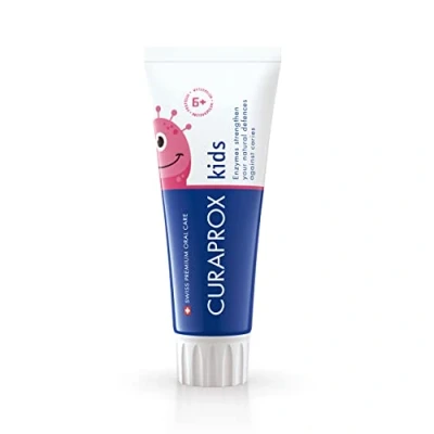 Imagen de Curaprox Kids Wassermelone, Zahnpasta für Kinder ab 6 Jahren mit mildem Geschmack von 1450 ppm Fluorid, RDA 40, Pink, 60 ml