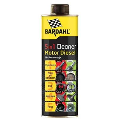 Imagen de BarDahl Diésel Descarbonizante 5 en 1, Limpia la Suciedad del Motor de Coche, Protege Inyectores, Filtro Partículas, Válvula EGR, Escape y Turbo 0,5 L