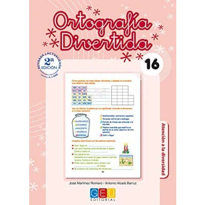 Imagen de ortografía divertida 16 / Editorial GEU 6º Primaria Mejora la Recomendado como apoyo Con actividades sencillas de repaso (SIN COLECCION)