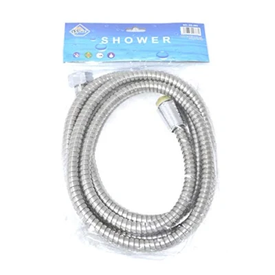 Imagen de Shine Manguera flexible de ducha aspecto cromado para bañera, tubo repuesto a elegir tamaño 1,5 m/2 m/2,5 m (2 (200 cm)