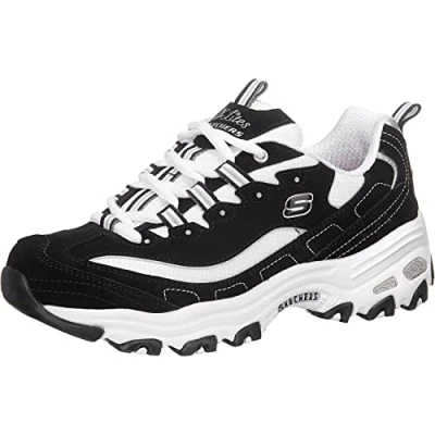 Imagen de Skechers D&#039;Lites Biggest Fan, Zapatillas Mujer, Multicolor (Black Trubuck/White Mesh/Silver Trim), 35.5 EU