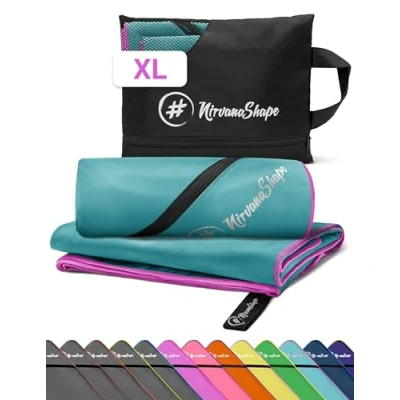 Imagen de NirvanaShape Microfibra Toalla Grande para Playa, Viaje y Fitness, XL 200 x 100 cm