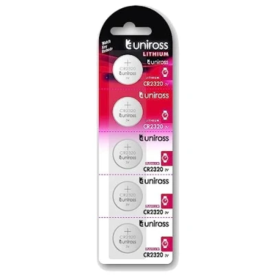 Imagen de Uniross Pack de 2 pilas litio CR2320, 3 V