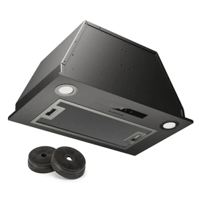Imagen de Klarstein Campana Extractora Cocina 52cm con LEDs, Extractor Filtros Anti Grasa para Lavar en Lavavajillas, Campanas Extractoras Flujo Aire 439m3/h Airflow, Extractores Cocinas