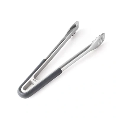 Imagen de Lacor 63049 Pinza Duplo, para Servir, Cocina, Acero Inoxidable 18/10, Nylon, 30cm, Mango termorresistente, Apto lavavajillas.