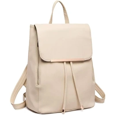 Imagen de Miss Lulu mochila pequeña impermeable para mujer, de ciudad, moderna piel sintética viajes, trabajo, escuela