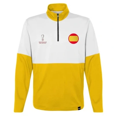 Imagen de FIFA Official World Cup 2022 1/4 Zip Pull Over Spain Cremallera de un Cuarto, Amarillo y Rojo, M para Hombre