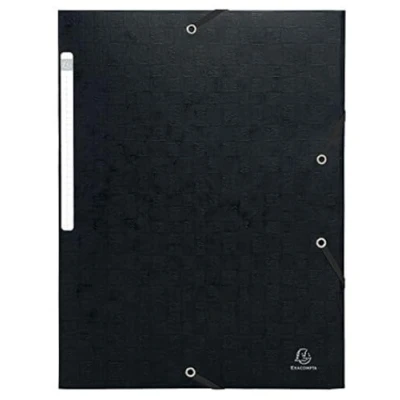 Imagen de Exacompta 55751E Pack de 10 carpetas con goma, A4, color negro