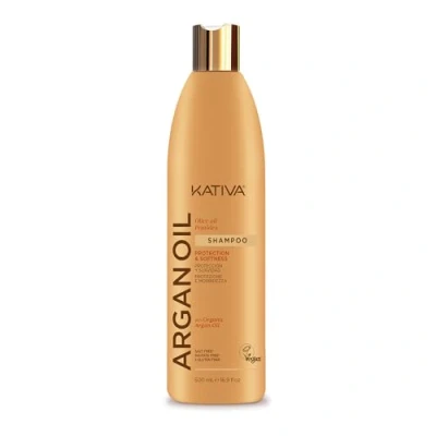 Imagen de Kativa Argan Oil Champú 500 ml Sin Sulfatos ni Parabenos Cabello Seco Protección, Suavidad y Brillo Aceite de Argán Orgánico