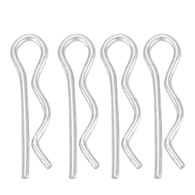 Imagen de R Clips de Retención Enganche Mecánico Cabezal Resorte Pasadores Chapado En Zinc Pin Fijación Fijador Clip TractorPasadores Partidos Chaveta Surtido Kit(1.6 * 28mm30pcs)
