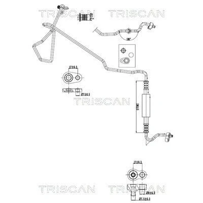 Imagen de TRISCAN 9010 16065 Tubería de baja/alta presión, aire acondicionado condensador a evaporador FORD: FIESTA 6