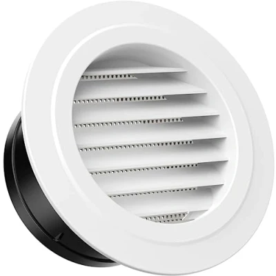 Imagen de Rejilla de ventilación 100 mm, HG Power anti insectos ABS Respiraderos Láminas para Escape canal Abdeckungs baño cocina Garage