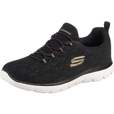 Imagen de Skechers Summits Leopard Spot, Zapatillas Mujer, Black/Rose Gold, 42 EU