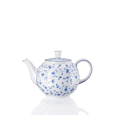Imagen de Arzberg 41382 607671 14230 Forma 1382 Azul Flores Tetera (6 Unidades, Porcelana, Blanco/Azul, 17.8 x 16.5 cm