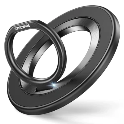Imagen de SYNCWIRE Soporte magnético para Anillo de teléfono MagSafe, Agarre teléfono, Dedo con Dos Caras, Compatible iPhone 16 Pro MAX 15 14 13, Android