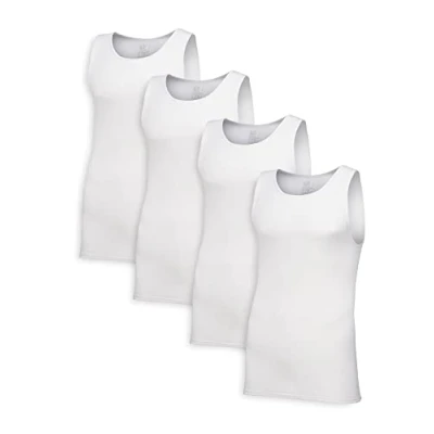 Imagen de Fruit of the Loom Men&#039;s Premium A Shirt (Pack 4) White, Medium