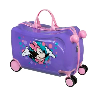 Imagen de Undercover Minnie Mouse Ride On Trolley, Purple, Hard Shell Trolley with Swivel castors