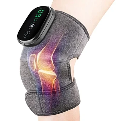 Imagen de Masajeador de Rodilla con Calefacción, Rodilleras Electrica 3 Niveles Calor y Masaje para Calentar Rígida, Rodillera Masajeadora Artritis Dolor Rígida