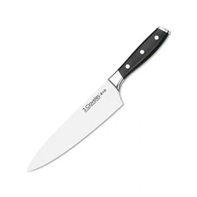 Imagen de 3 Claveles Cuchillo Cocinero Forjado, Pulido Mate, Acero Inoxidable, línea Toledo (20cm 8&quot;)