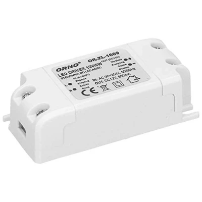 Imagen de Orno Transformador 220v a 12v De CA CC para G4 MR11 MR16 GU5.3 Bombillas LED o Tiras (6W 50W), IP20 (6W)…