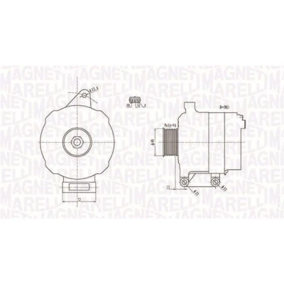 Imagen de MAGNETI MARELLI 063731780010 Alternador 12V 90A FORD: FIESTA 5, Fusion Familiar