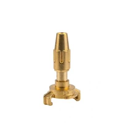 Imagen de Jeringa de acoplamiento rápido latón GARDENA para mangueras 13 mm (1/2 &quot;): conexión con chorro agua ajustable e inhabilitado (7130 20)
