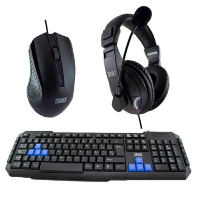Imagen de Pack Gaming 3go Combodrileh2 Qwerty Español 1000 Dpi Negro