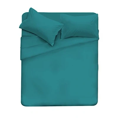 Imagen de Italian Bed Linen MAX Juego de sábanas Natural Color, Algodón, Botella Verde, Doble