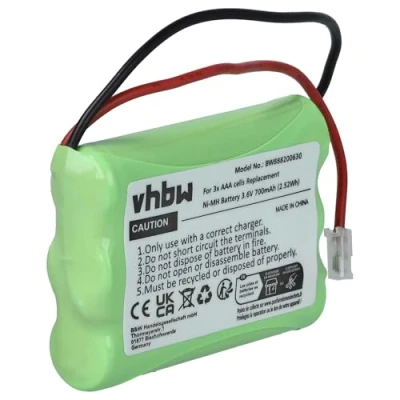 Imagen de vhbw Batería Universal Compatible con Diversos Dispositivos (700mAh, 3.6V, NiMH) 3X celda Tipo AAA, HR03, Micro