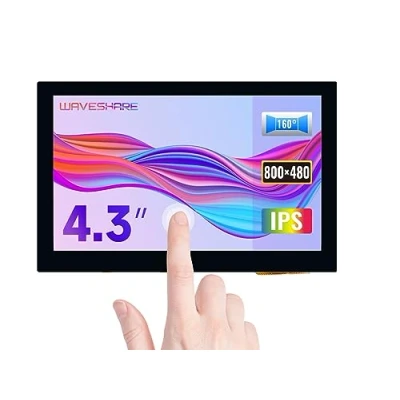 Imagen de Waveshare 4.3inch LCD Capacitive Touch Display for Raspberry Pi 4B/3B+/3A+/3B/2B/B+/A+ 800x480 IPS Wide Angle MIPI DSI Interface Screen