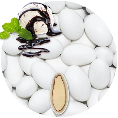 Imagen de EinsSein 0,5kg Peladillas de chocolate boda Stracciatella blanco mate peladilla almendra bautizo bautizos grageas comunion comunión niño baratas confeti Fiesta cumpleaños Evento
