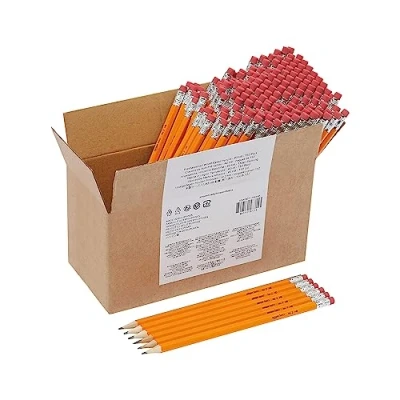 Imagen de Amazon Basics Lápices n.º 2 HB de madera, afilados, 150 Unidad, Amarillo