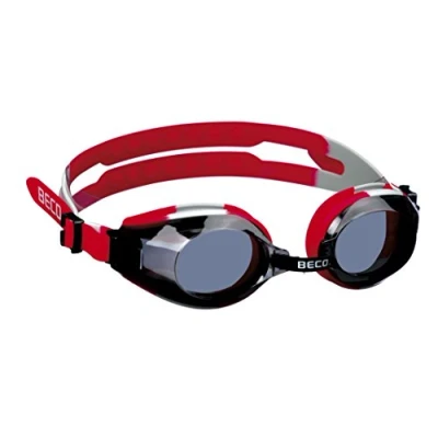 Imagen de Beco Arica más Colores Universal de Gafas natación con Seguro sujeción Mediante Dividido Diadema, Unisex, Color Rojo y Gris, tamaño Medium