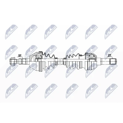 Imagen de NTY NPW PL 139 Árbol de Transmisión Eje delantero, derecha 575 automática OPEL: Astra H GTC, Hatchback