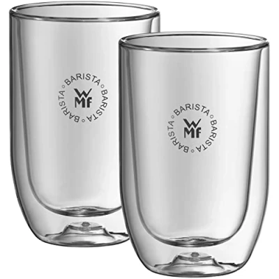 Imagen de WMF Barista Latte Macchiato 0951722040 Juego de 2 vasos cristal doble pared resistente al calor, diseño elegante, sin condensación, apto para lavavajillas