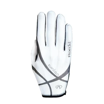 Imagen de Roeckl Guantes Deportivos de equitación Laila, para Mujer, Color Blanco, Talla 7.5
