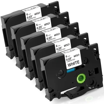 Imagen de Fimax Compatible Etiqueta Cinta 6mm Reemplazar para Brother Tze 211 TZe211 TZ211 Laminado Tz Label Tape P touch PT H100 H107B PTH110 PTD400 PTD600 P900W Makers