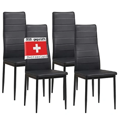 Imagen de Albatros 2552 MILANO Set de 4 sillas comedor, blanco