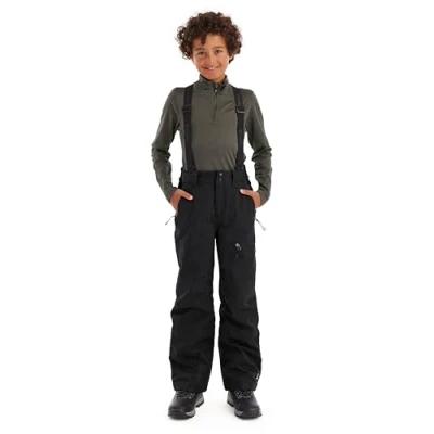 Imagen de Killtec Pantalones de esquí para niños con Peto Desmontable y protección en los Bordes, 242, Negro, 152, 43401 000