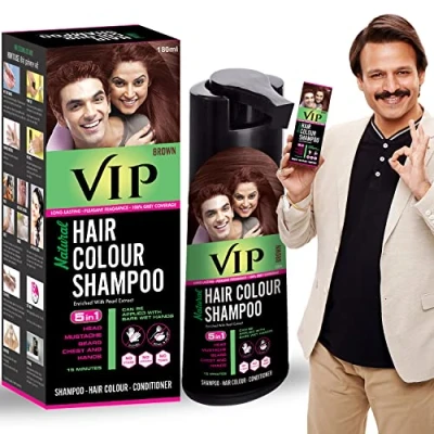Imagen de VIP 5 in 1 hair Colour Shampoo base color brown (180 ml)