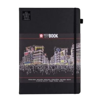 Imagen de SAKURA Cuaderno de bocetos, 210 x 297 mm, color negro
