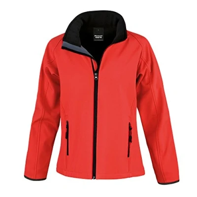 Imagen de Result R231F Chaqueta Softshell imprimible, Rojo/Negro, M para Mujer