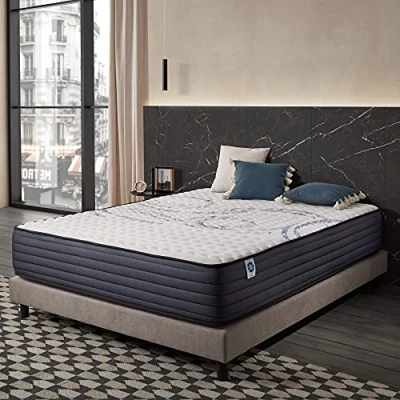 Imagen de Naturalex Colchón Viscoelástico Perfectsleep 135x190 cm 30 Firme Espuma HR + Blue Látex Transpirable Confortable Ergonómico Hipoalergénico Reversible Verano/Invierno