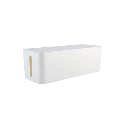 Imagen de RICOO Organizador Cables Z4001 W, Caja Enchufes y Recoge para el Hogar, Guarda Ordenar Cables, 40,6x15,6x13,4 cm, Blanco