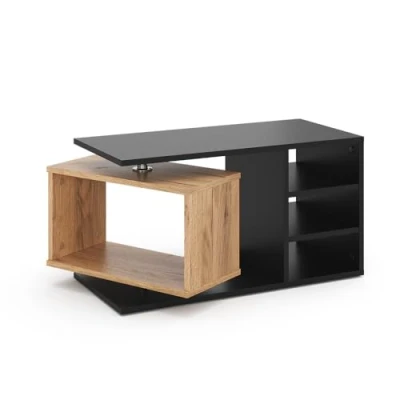 Imagen de Vicco Mesa de Centro Rafi, Negro/Roble, 88 x 40 cm