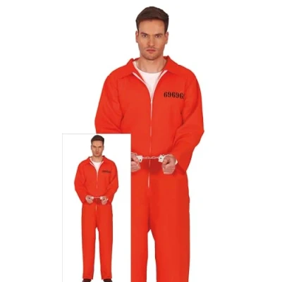 Imagen de FIESTAS GUIRCA Disfraz de Convicto Naranja Talla S 46 48