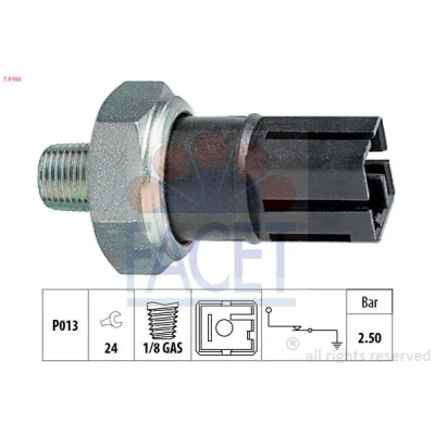 Imagen de FACET 7.0160 Sensor de Presión Aceite 1/8 GAS 3 Made in Italy OE Equivalent NISSAN: TERRANO 2, Patrol GR 5 SUV norauto, oscaro, mister auto