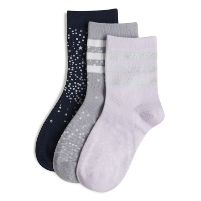 Imagen de adidas Performance 3 PACK Unisex Calcetines de deporte para niños, Talla: 37 39, Ice lavender/legend ink/glory grey